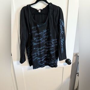 Cacique Black Jacket with Blue Script